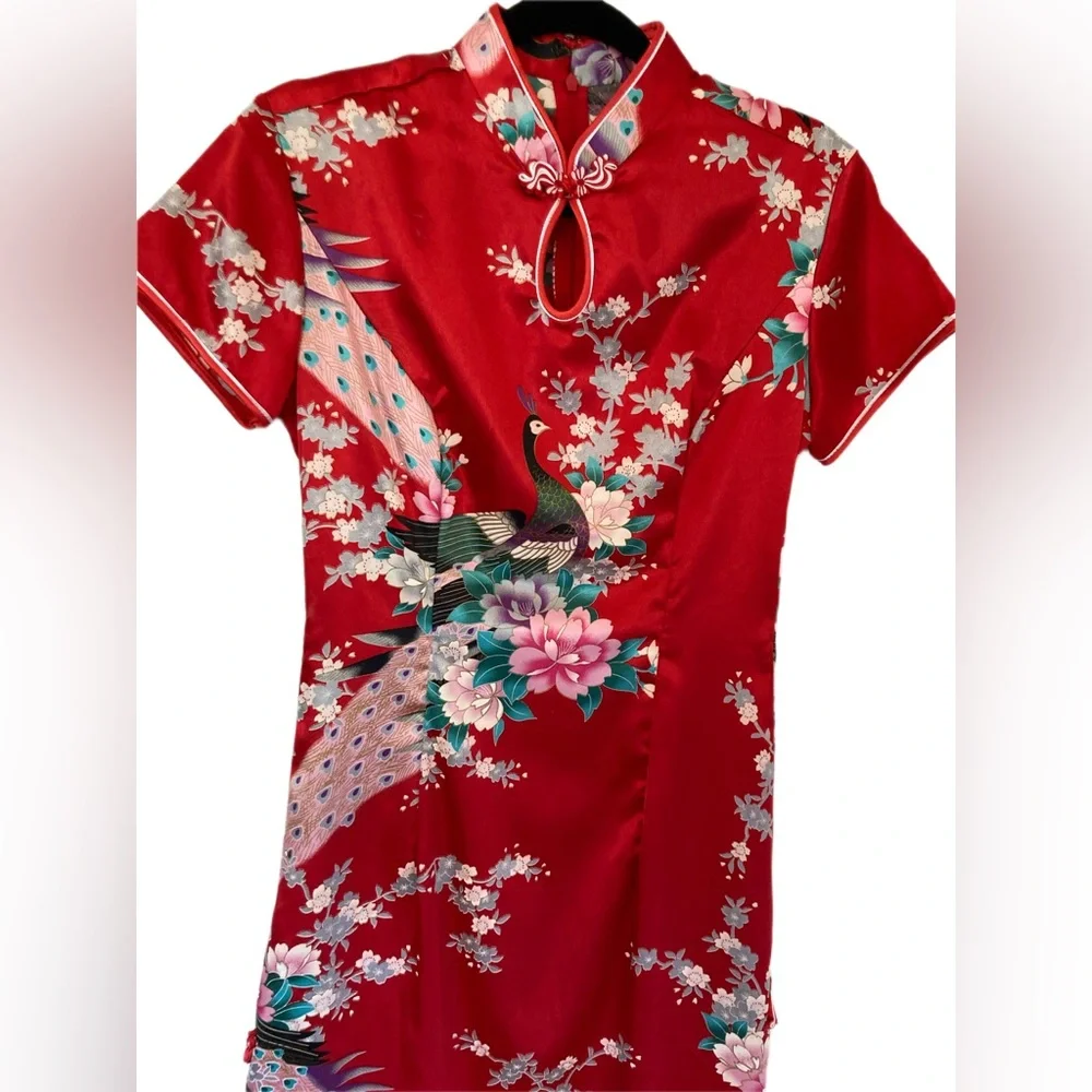 Vintage 90s Cheongsam Dress - Picture 3 of 3